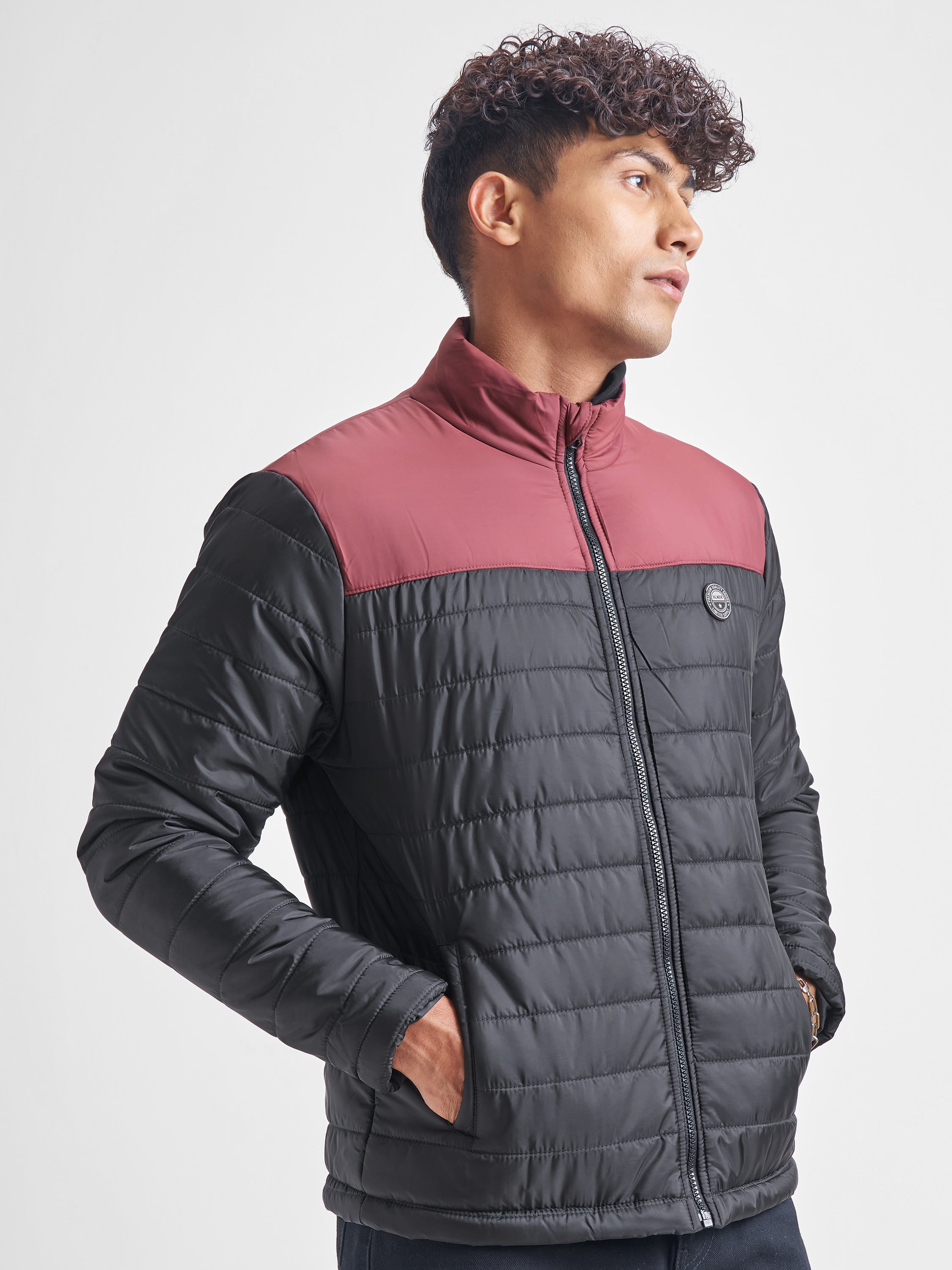 Highlander Mens Black Puffer Jacket - Black - Image 6