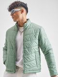 Highlander Mens Green Puffer Jacket - Green - Image 1