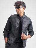 Highlander Men Black Solid Puffer Jacket - Black - Image 1