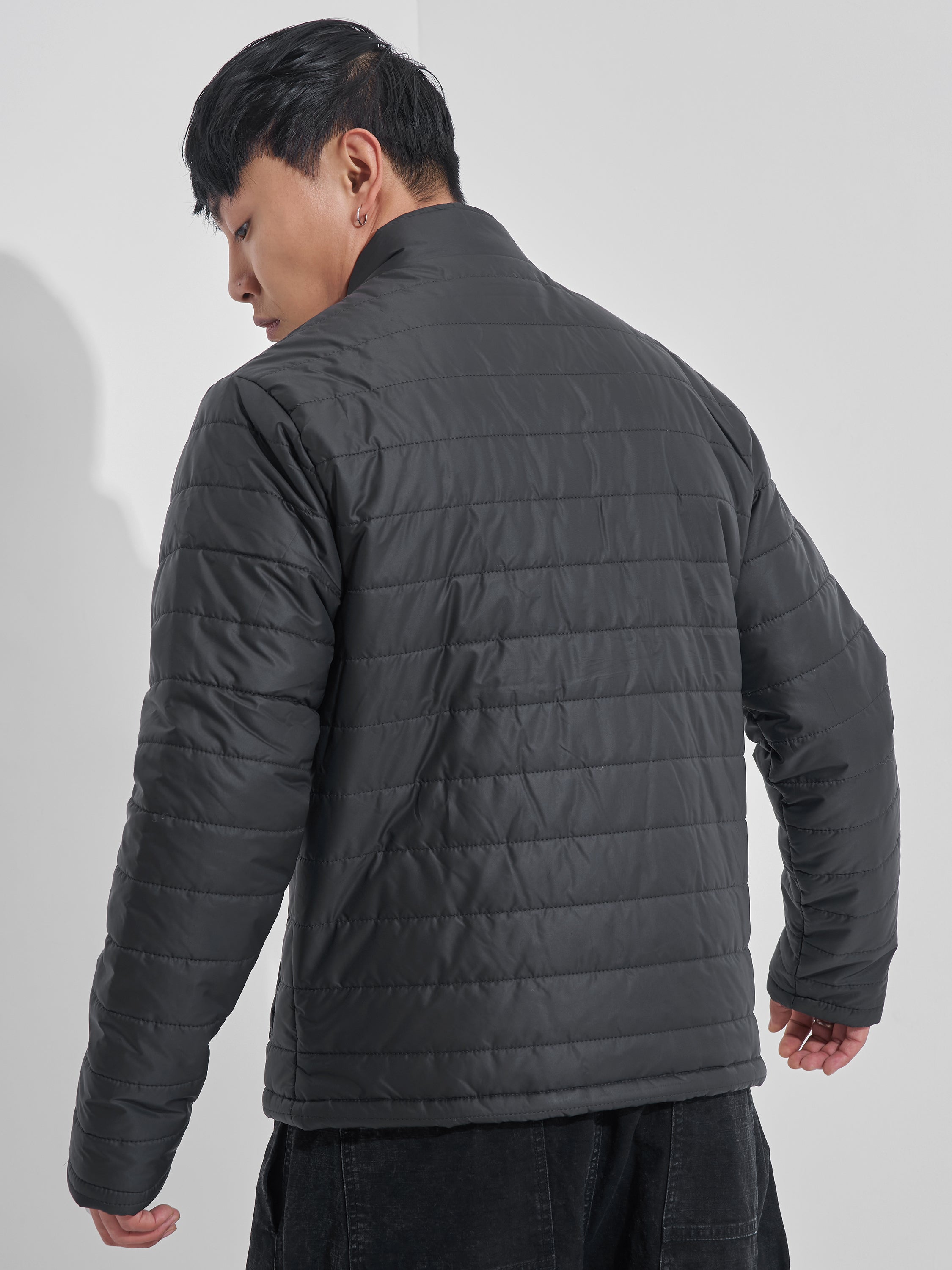 Highlander Men Black Puffer Jacket - Black - Image 3