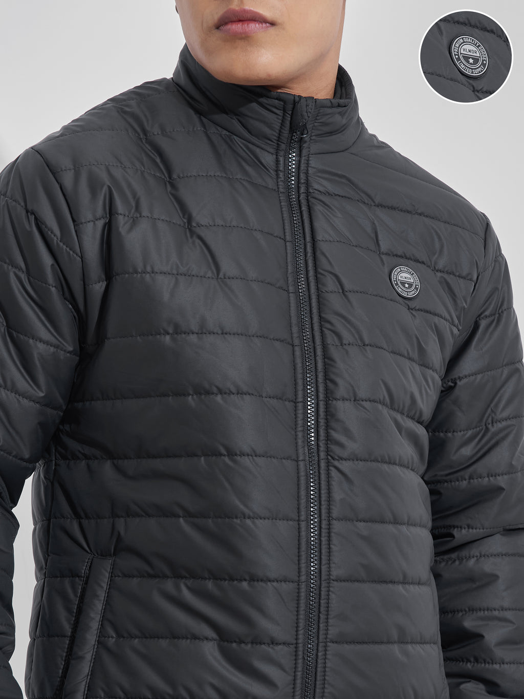 Highlander Men Black Puffer Jacket - Black - Image 5