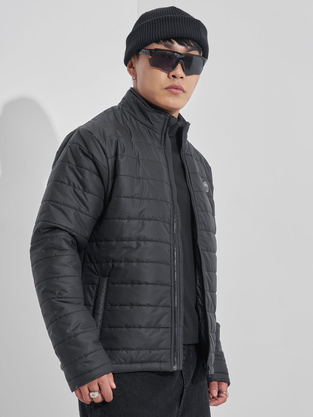 Highlander Men Black Puffer Jacket - Black - Image 6