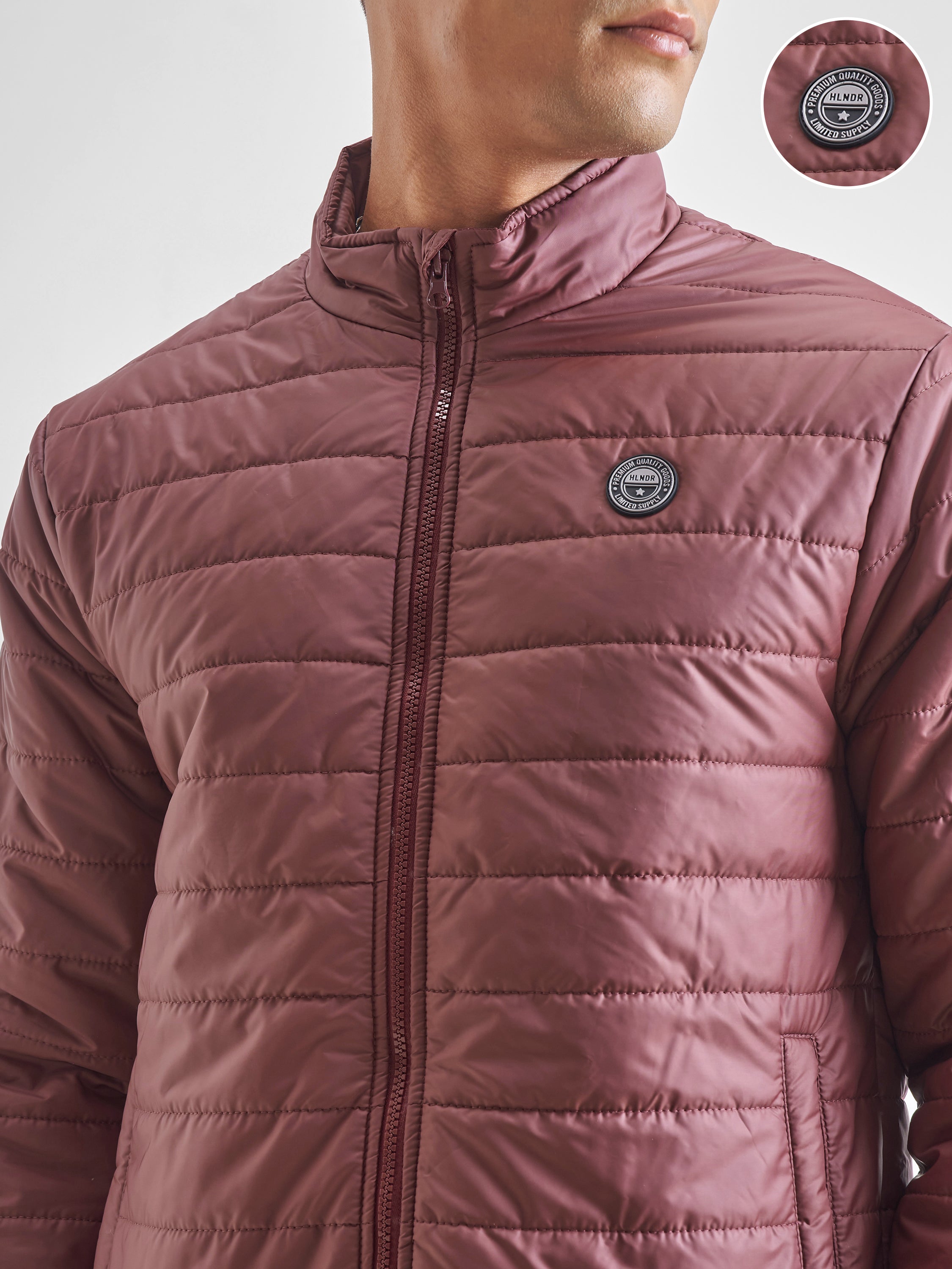 Highlander Men Maroon Padded Jacket - Maroon - Image 5