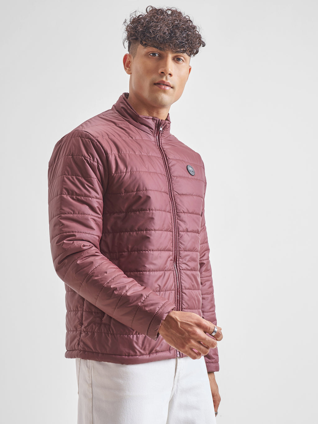 Highlander Men Maroon Padded Jacket - Maroon - Image 6
