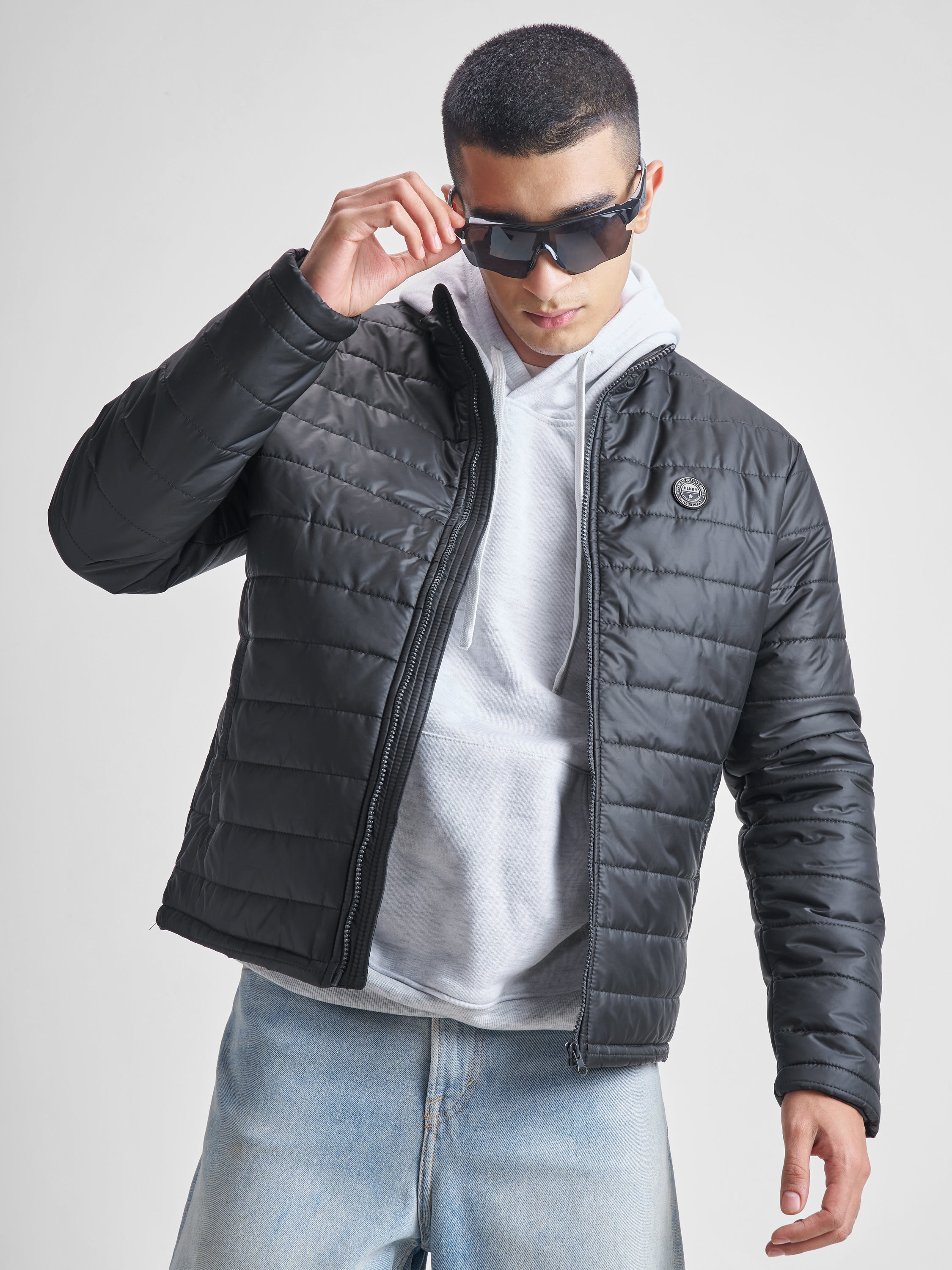 Highlander Men Grey Puffer Jacket - Grey - Image 1