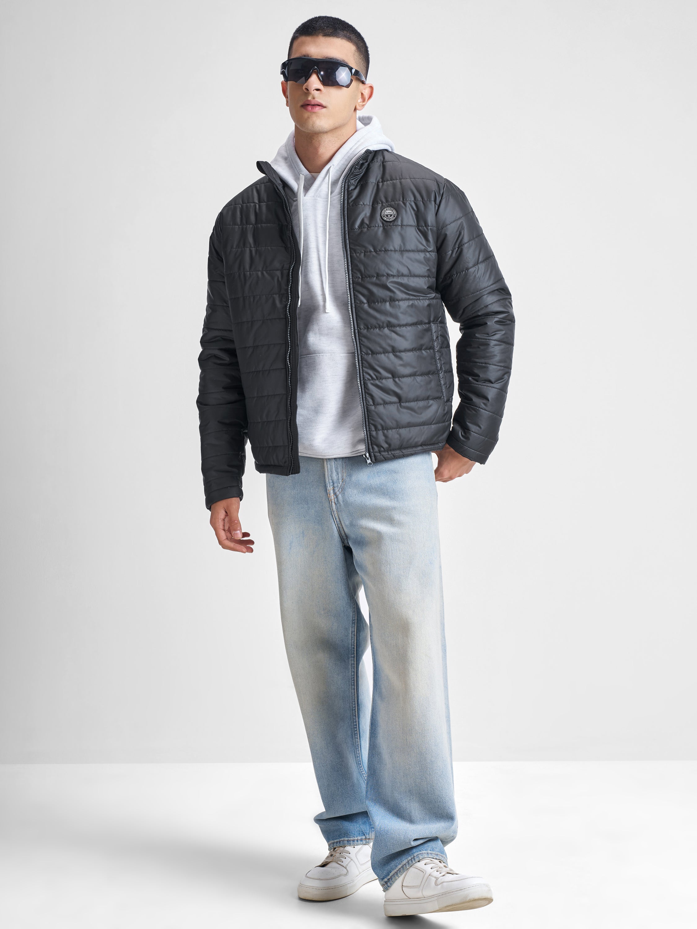 Highlander Men Grey Puffer Jacket - Grey - Image 2