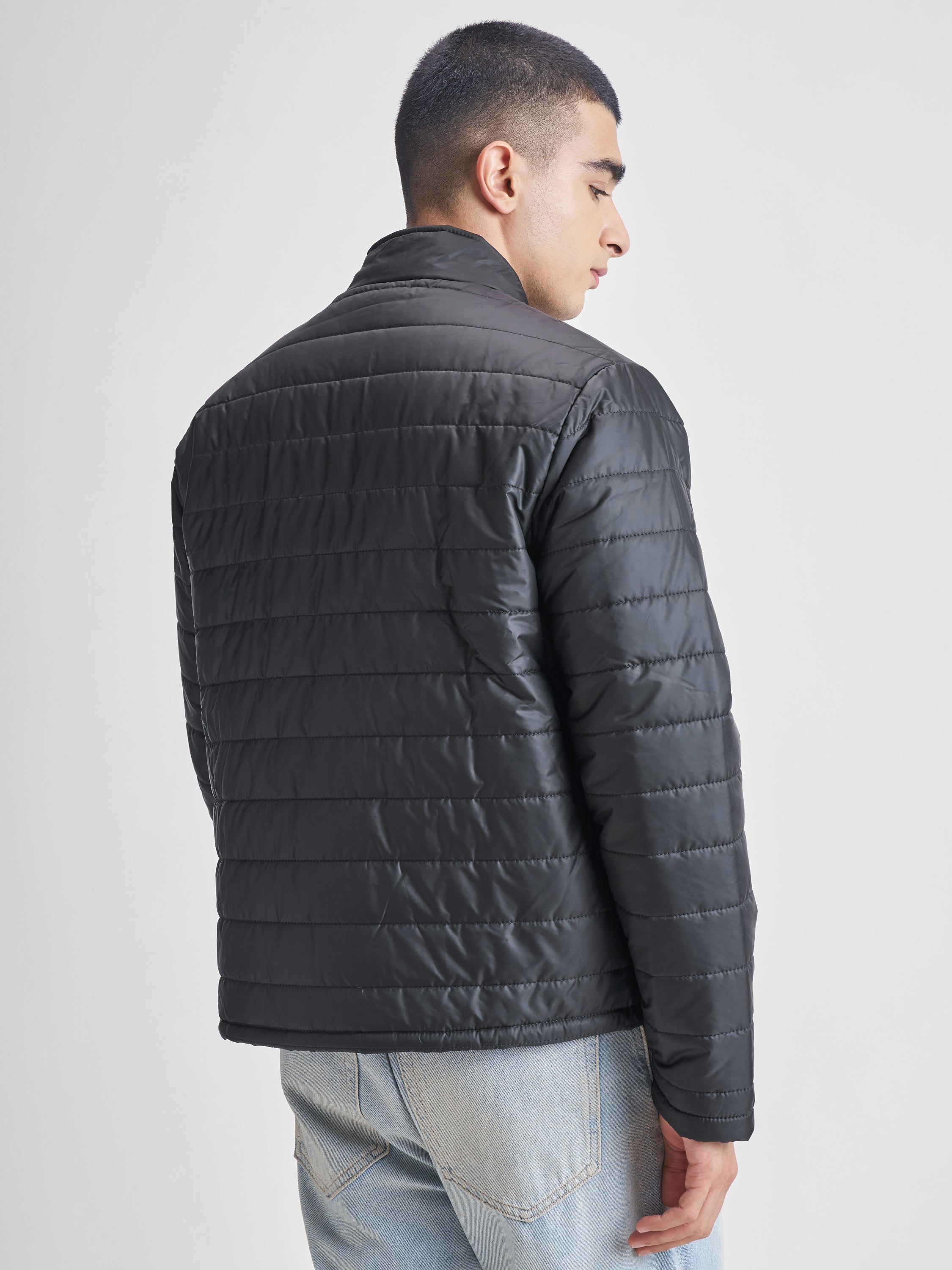 Highlander Men Grey Puffer Jacket - Grey - Image 3