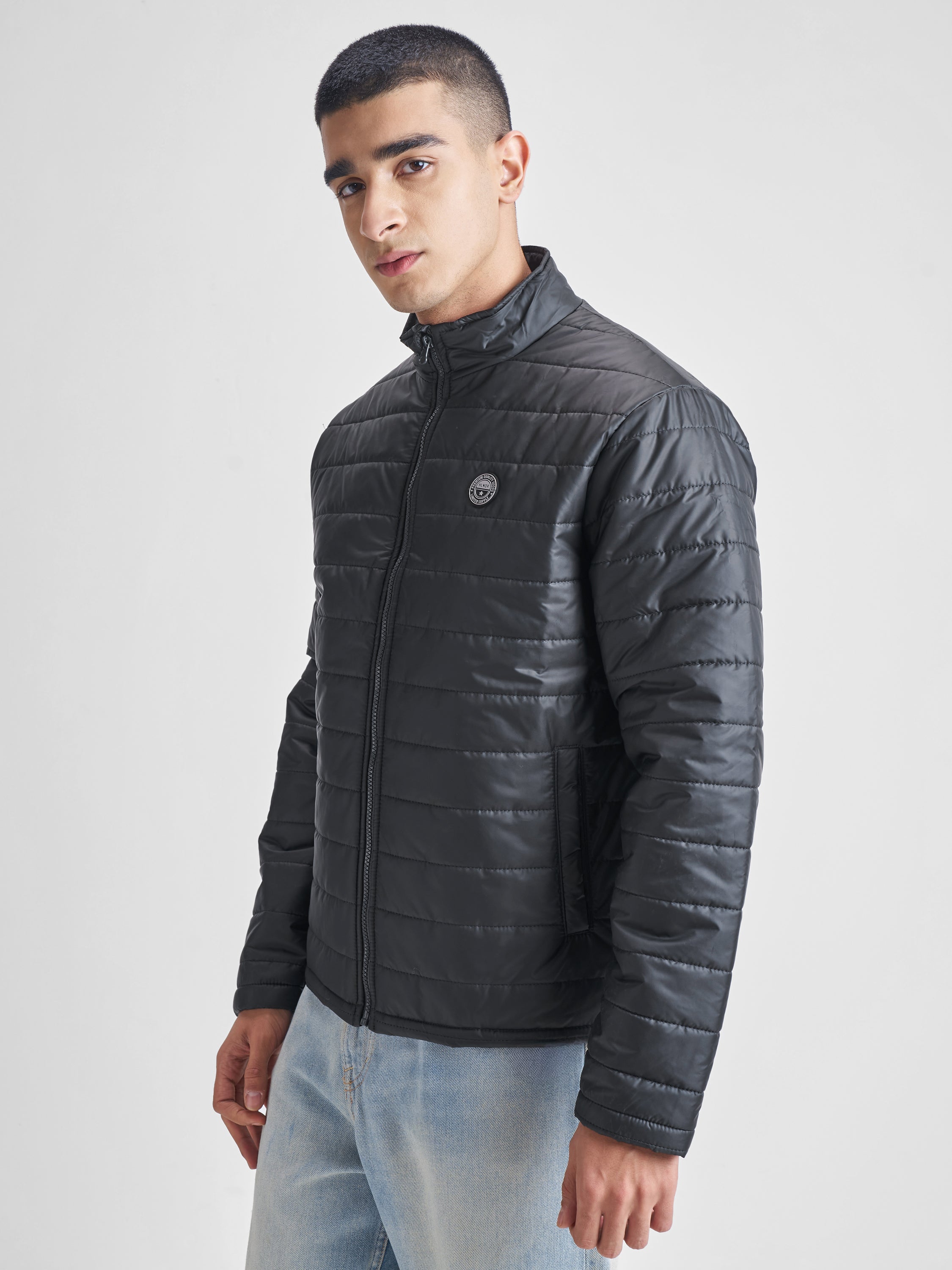 Highlander Men Grey Puffer Jacket - Grey - Image 4