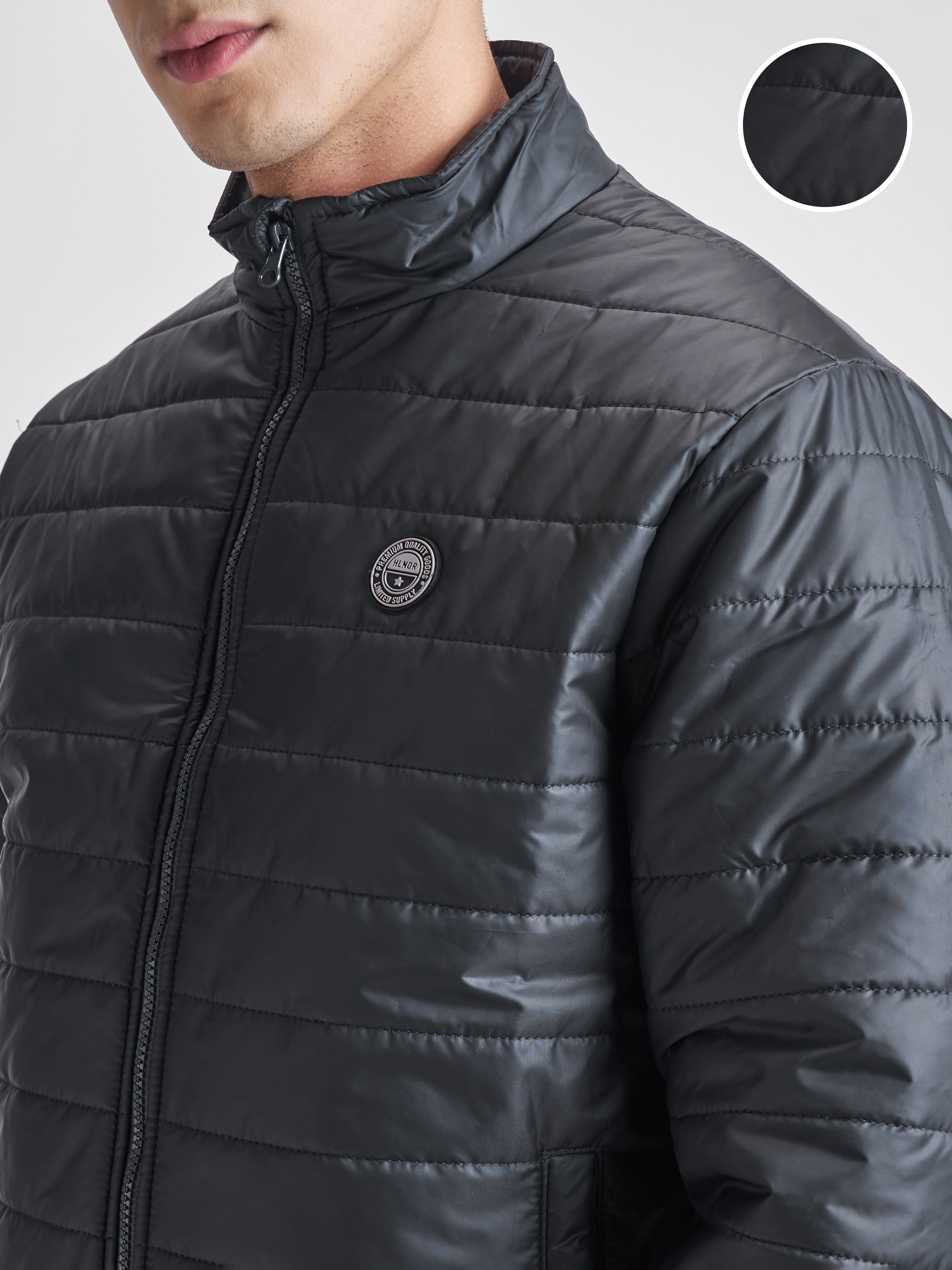 Highlander Men Grey Puffer Jacket - Grey - Image 5