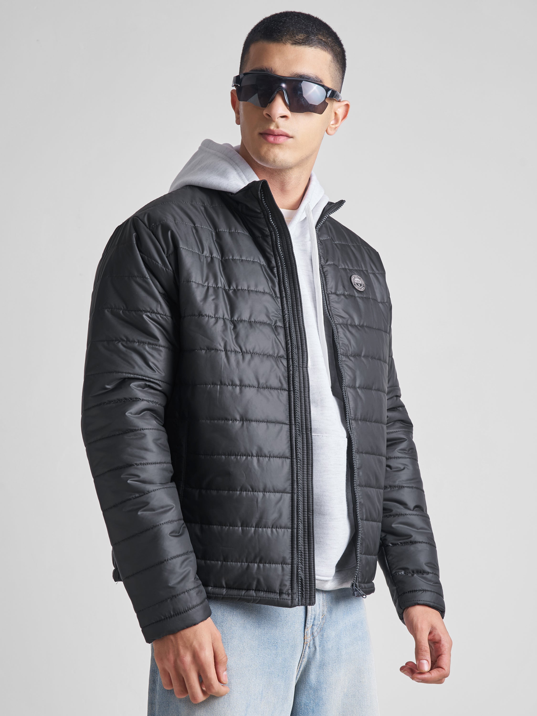 Highlander Men Grey Puffer Jacket - Grey - Image 6