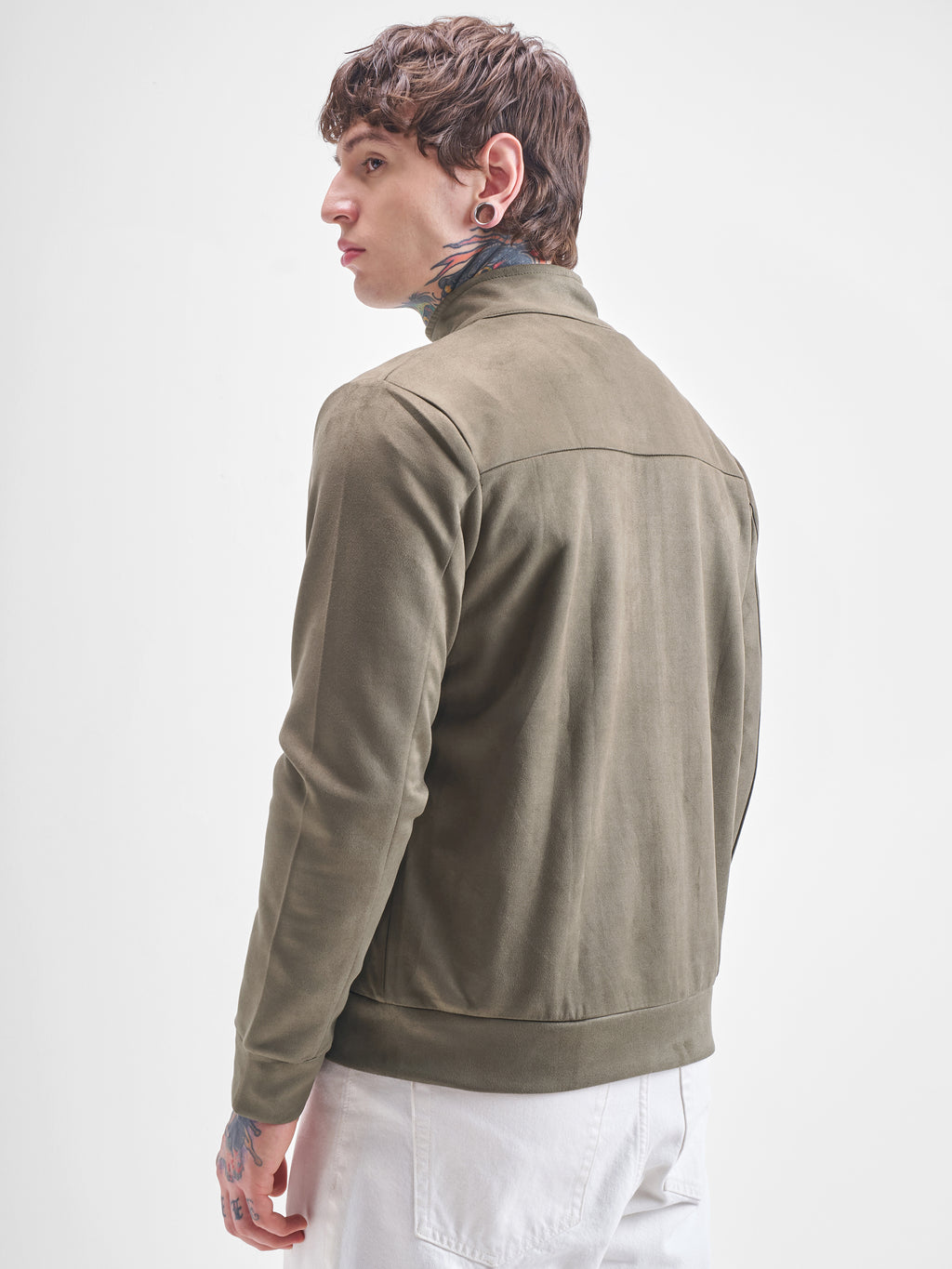 Highlander Men Green Solid Bomber Jacket - Green - Image 3