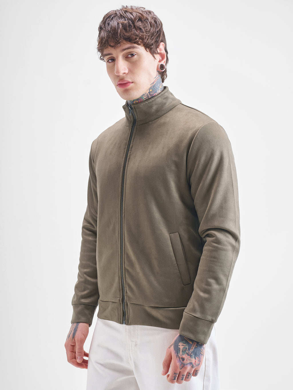 Highlander Men Green Solid Bomber Jacket - Green - Image 4