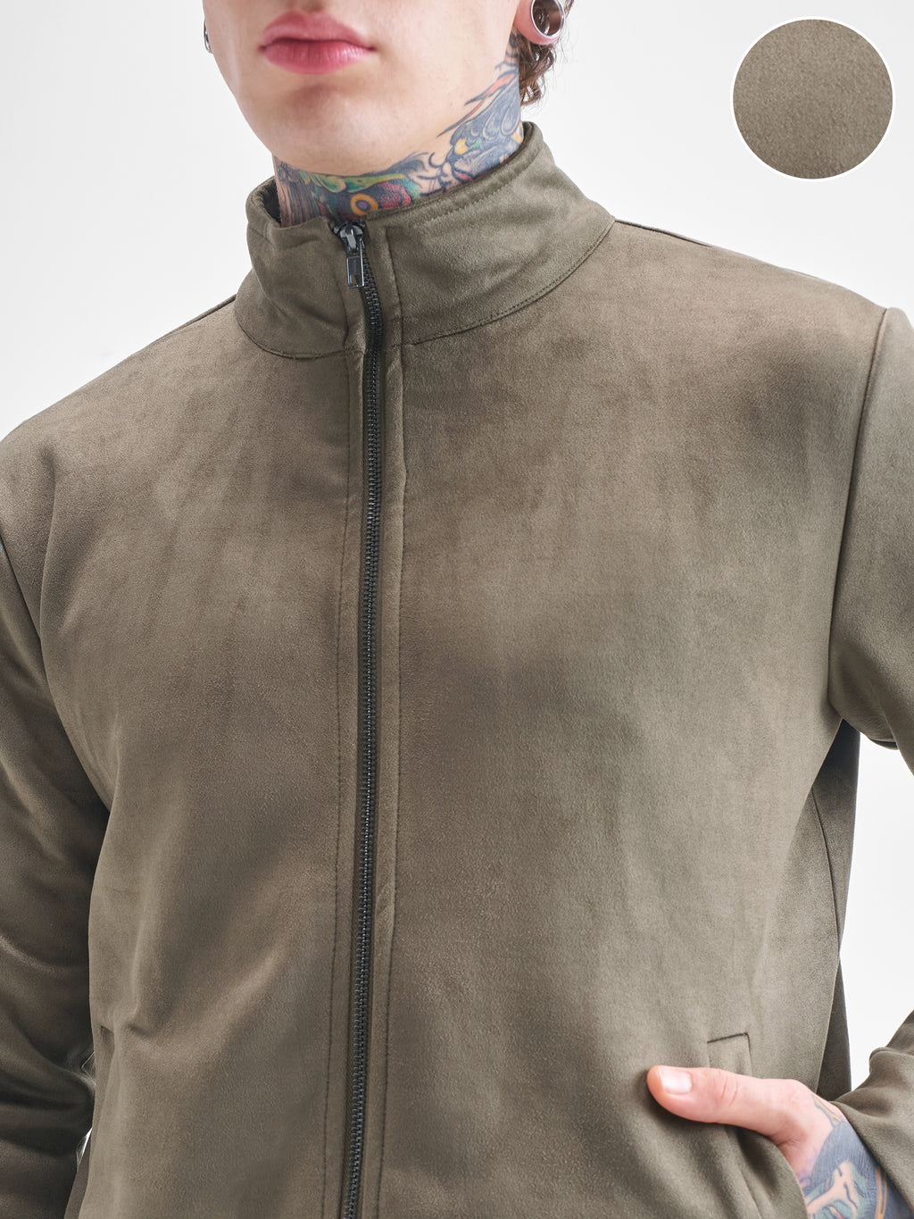 Highlander Men Green Solid Bomber Jacket - Green - Image 5