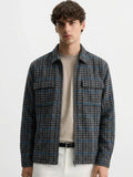Highlander Men Grey Checked Open Front Jacket - Grey - Image 1