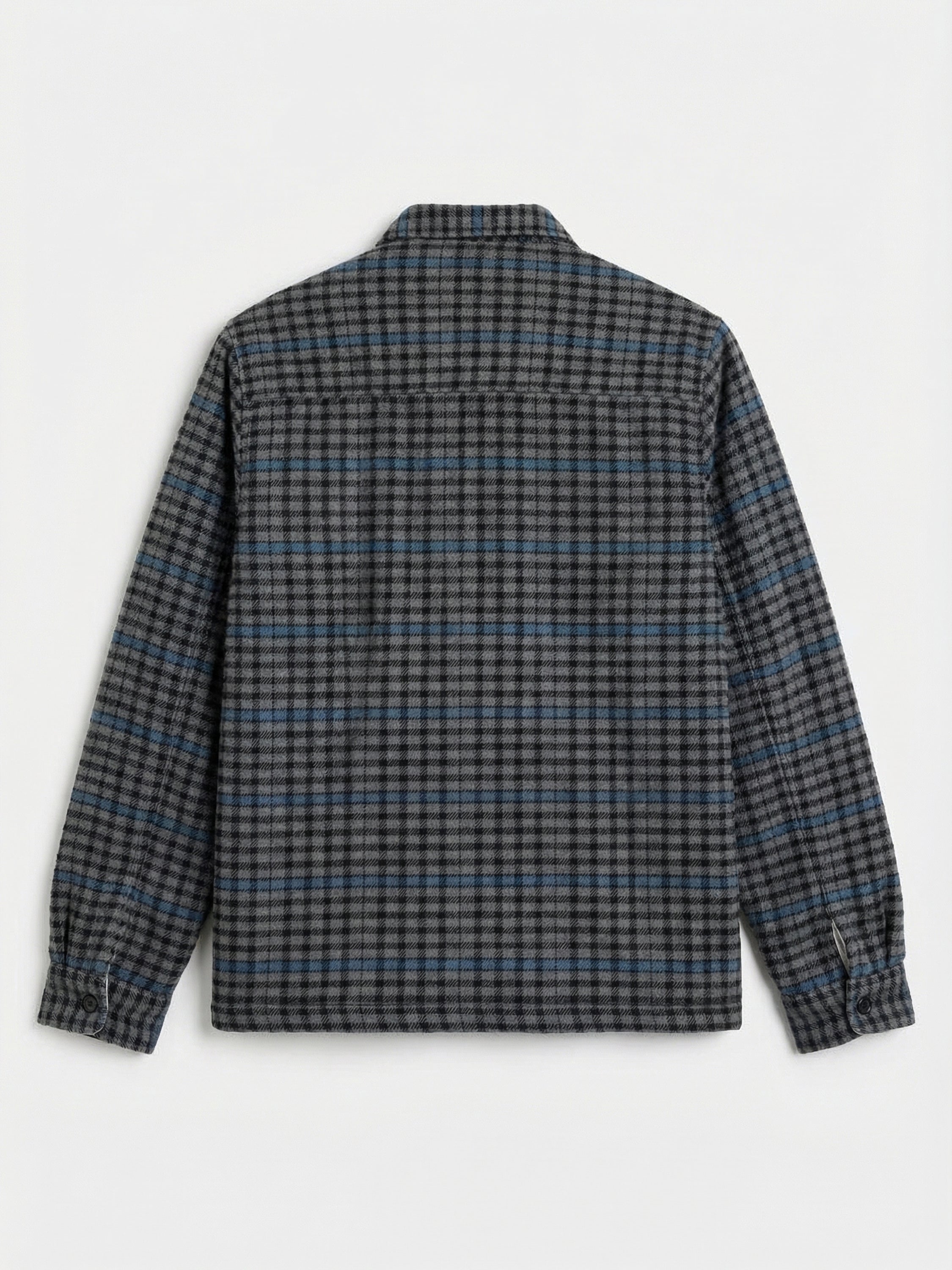 Highlander Men Grey Checked Open Front Jacket - Grey - Image 5