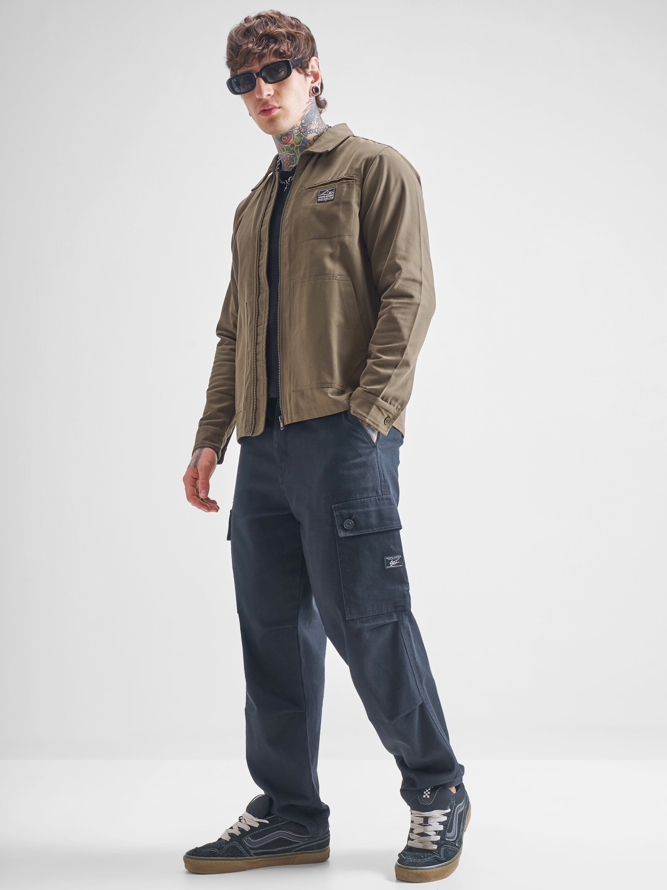 Highlander Men Brown Open Front Jacket - Brown - Image 2