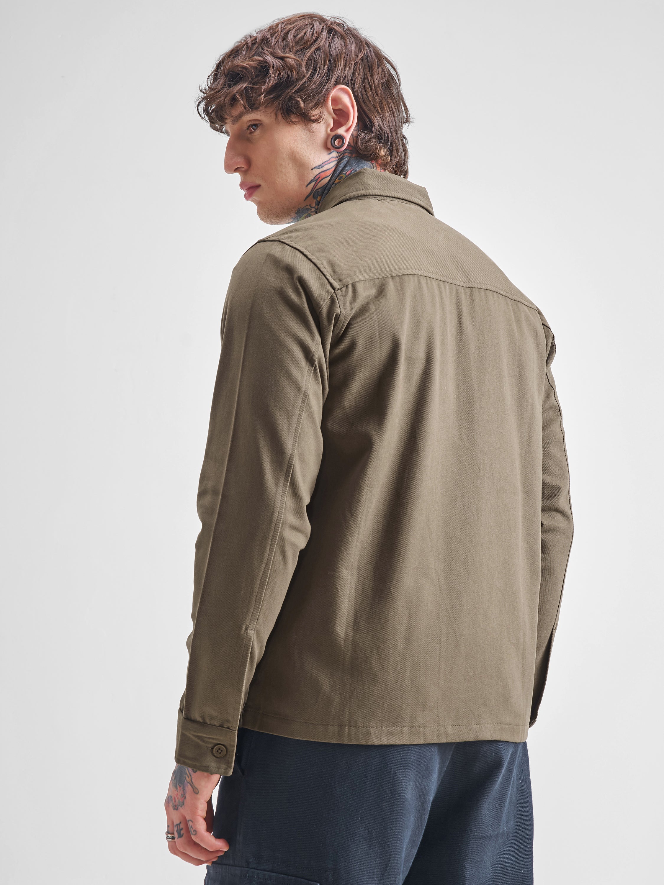 Highlander Men Brown Open Front Jacket - Brown - Image 3