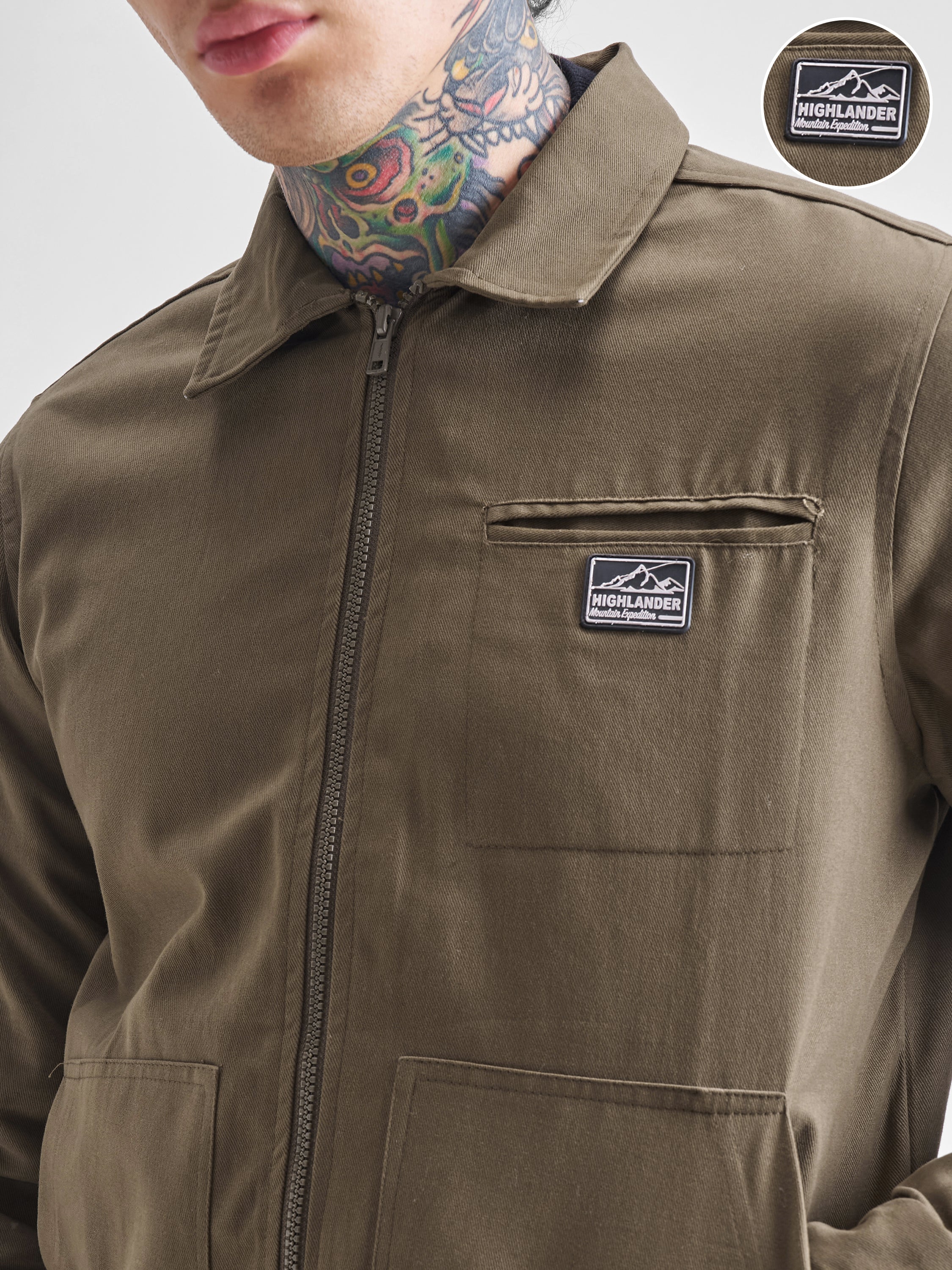 Highlander Men Brown Open Front Jacket - Brown - Image 5