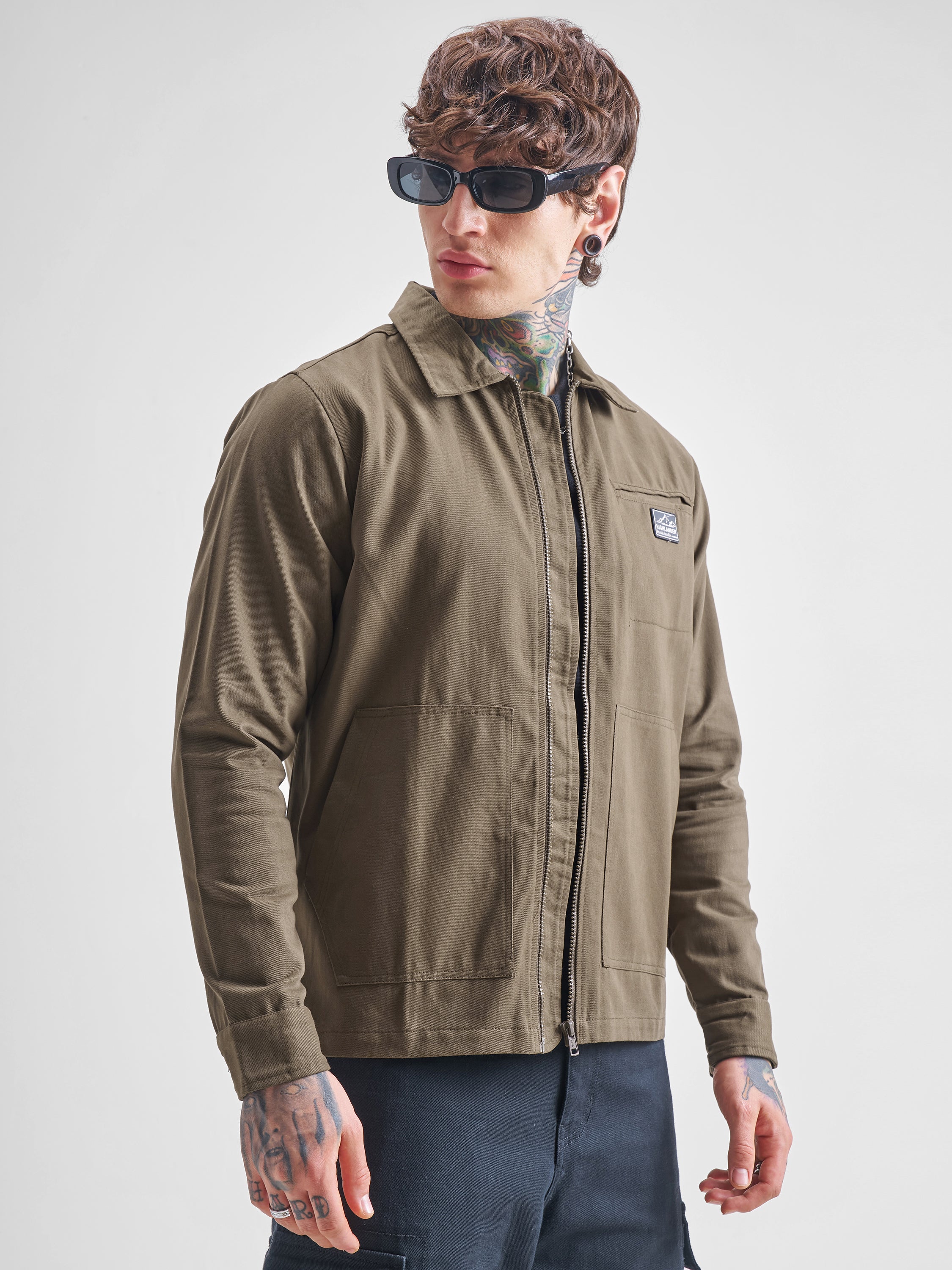 Highlander Men Brown Open Front Jacket - Brown - Image 6