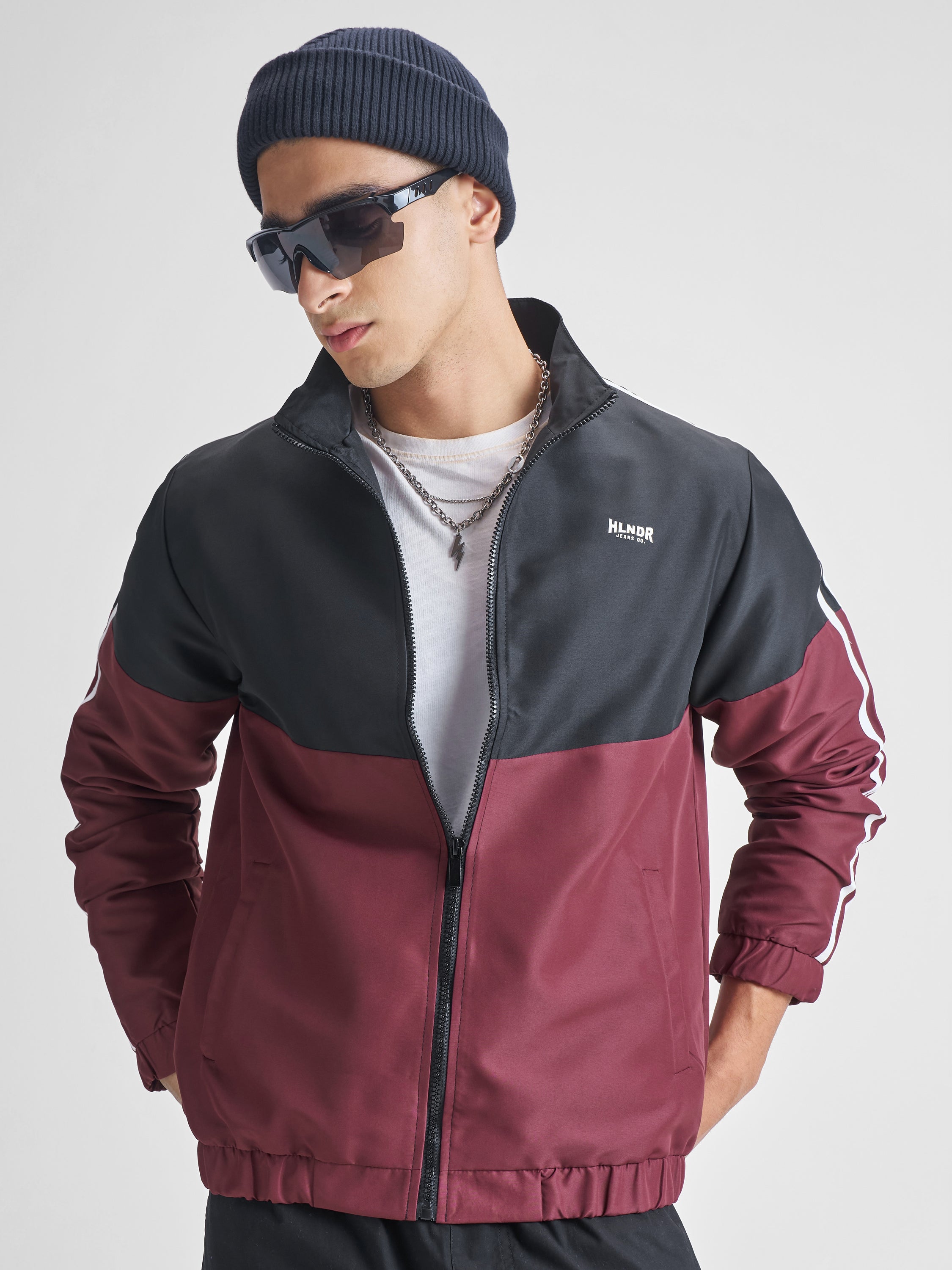 Highlander Men Black Printed Bomber Jacket - Black - Image 1