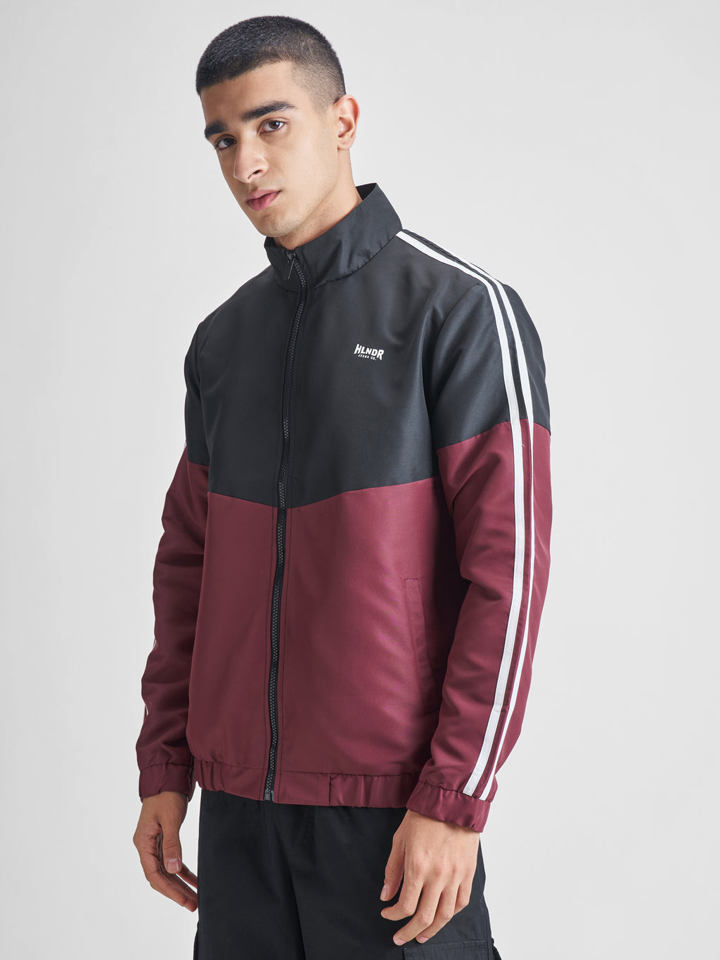 Highlander Men Black Printed Bomber Jacket - Black - Image 4