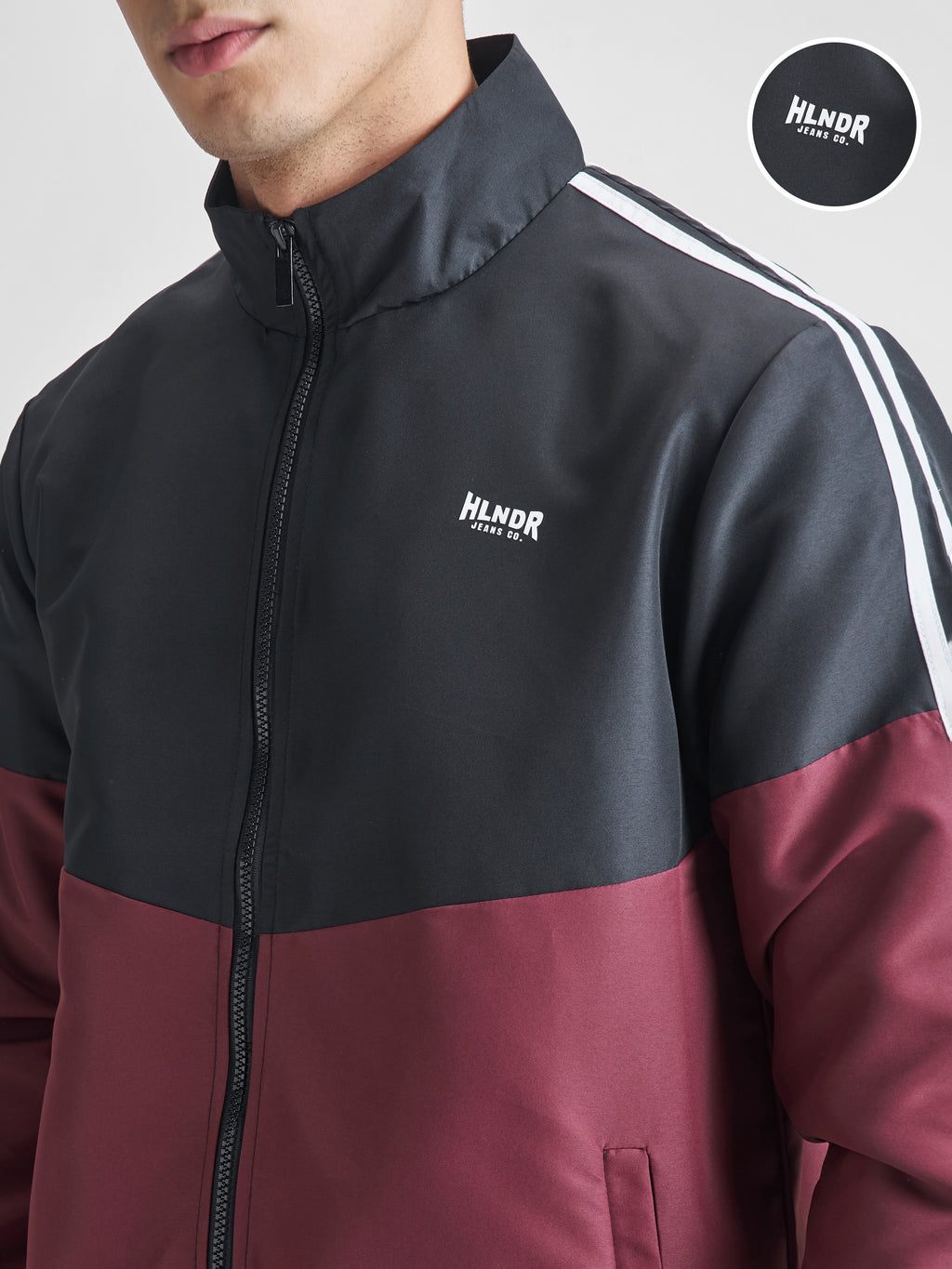 Highlander Men Black Printed Bomber Jacket - Black - Image 5