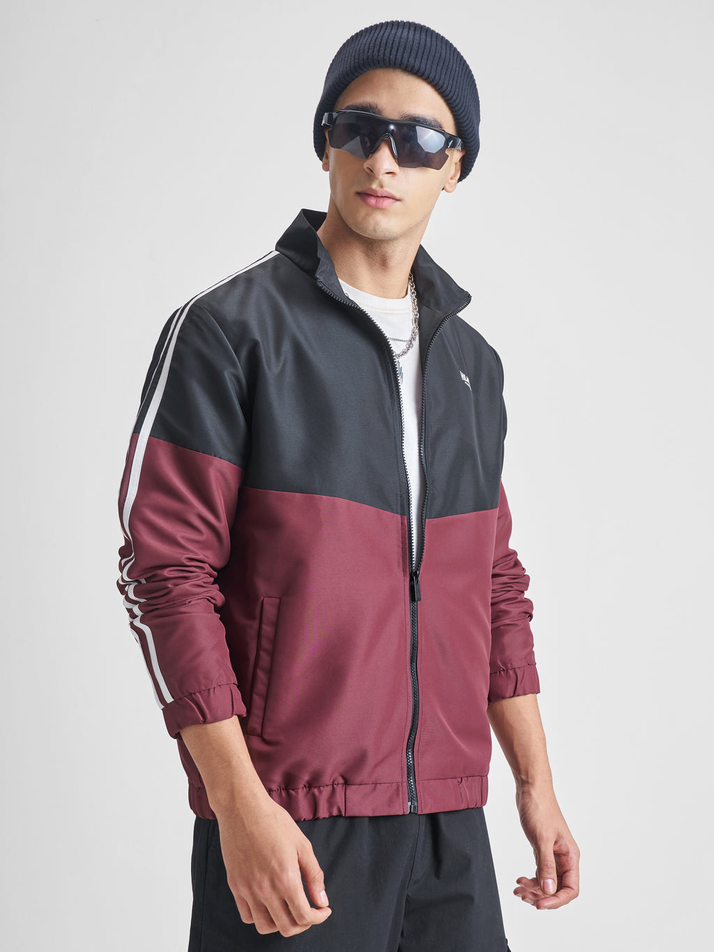 Highlander Men Black Printed Bomber Jacket - Black - Image 6