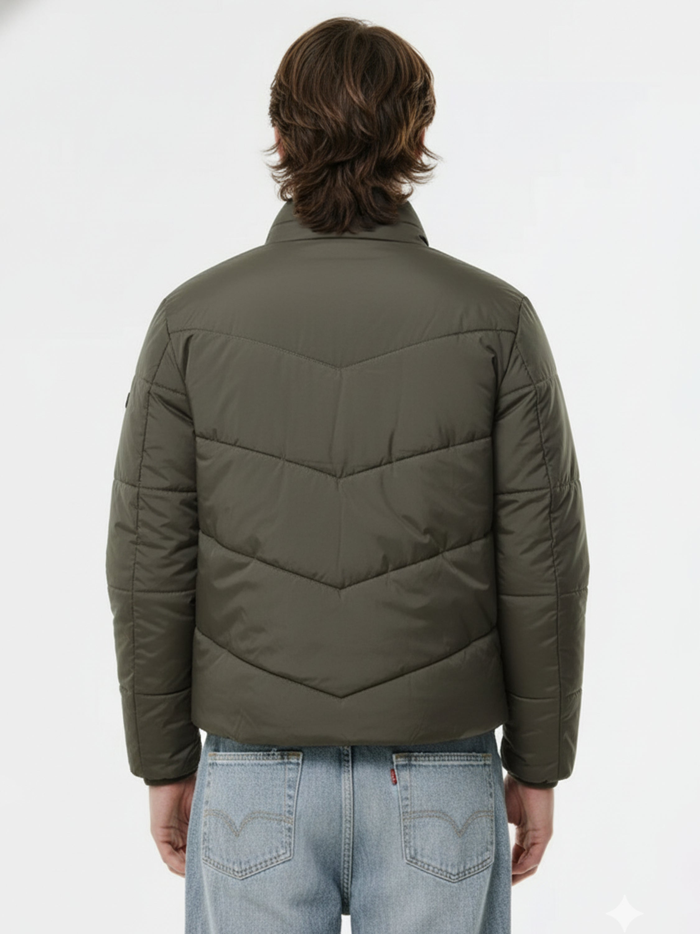 Highlander Men Green Solid Puffer Jacket - Green - Image 3