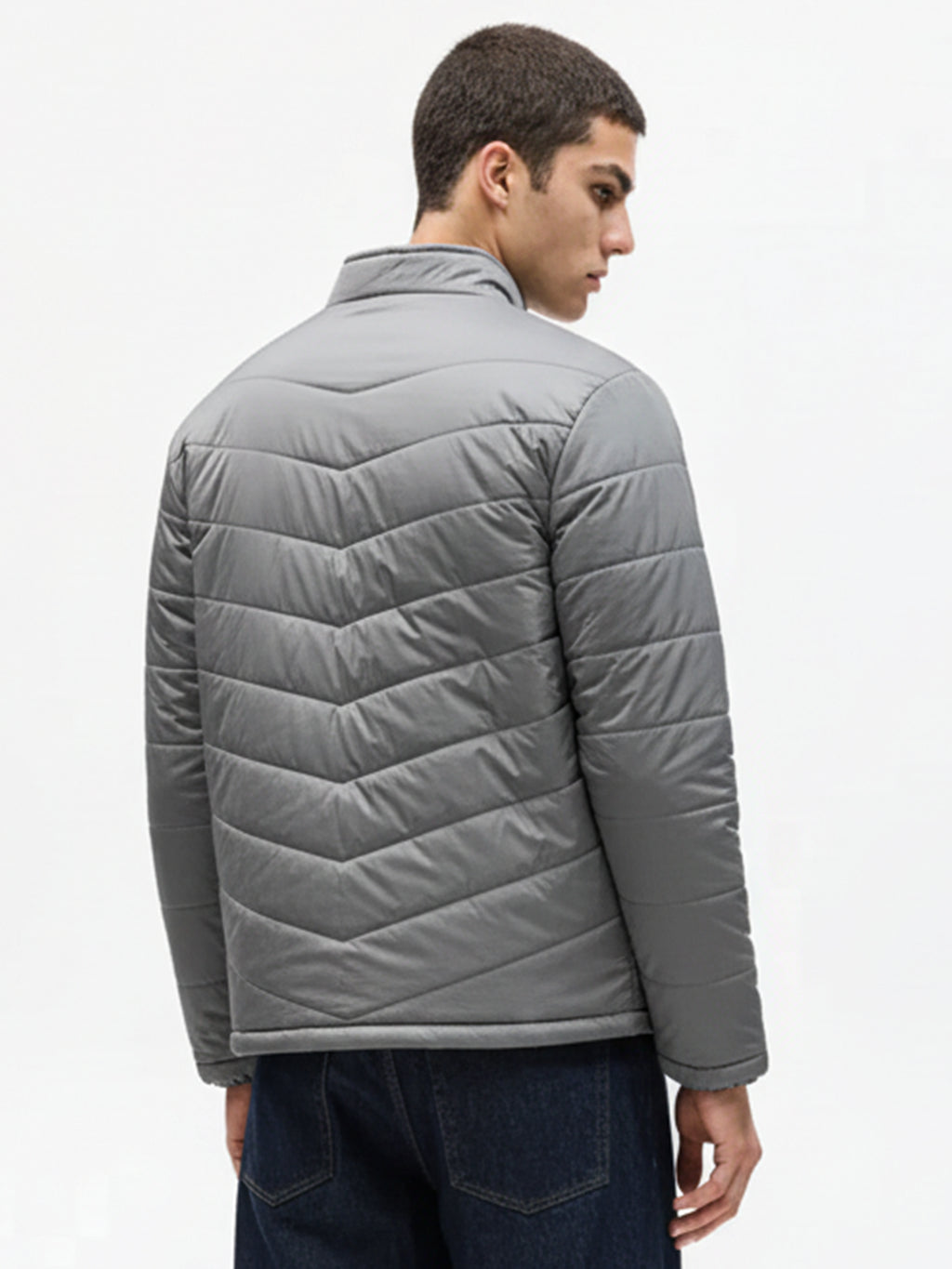Highlander Men Charcoal Solid Puffer Jacket - Charcoal - Image 3