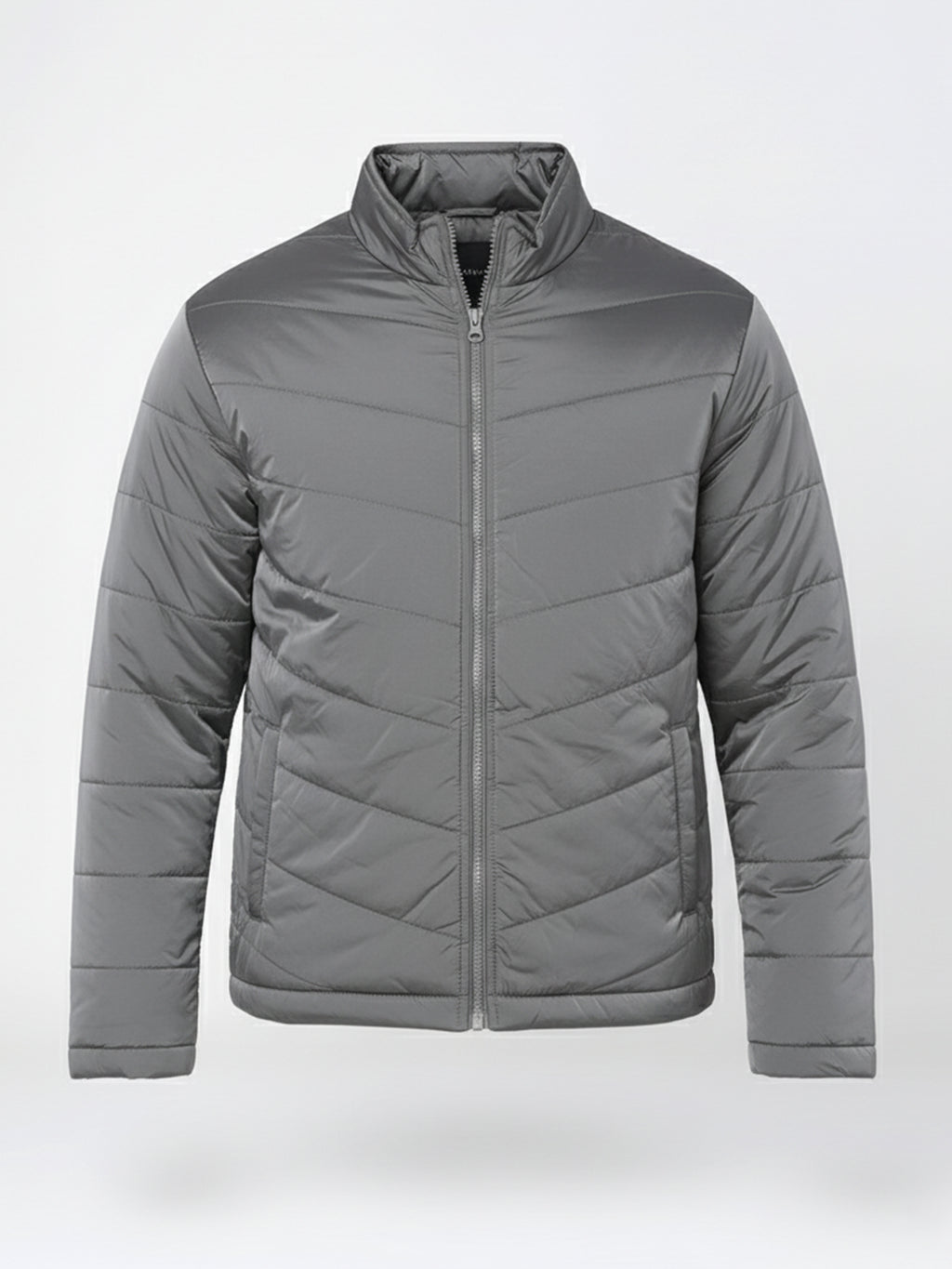 Highlander Men Charcoal Solid Puffer Jacket - Charcoal - Image 5