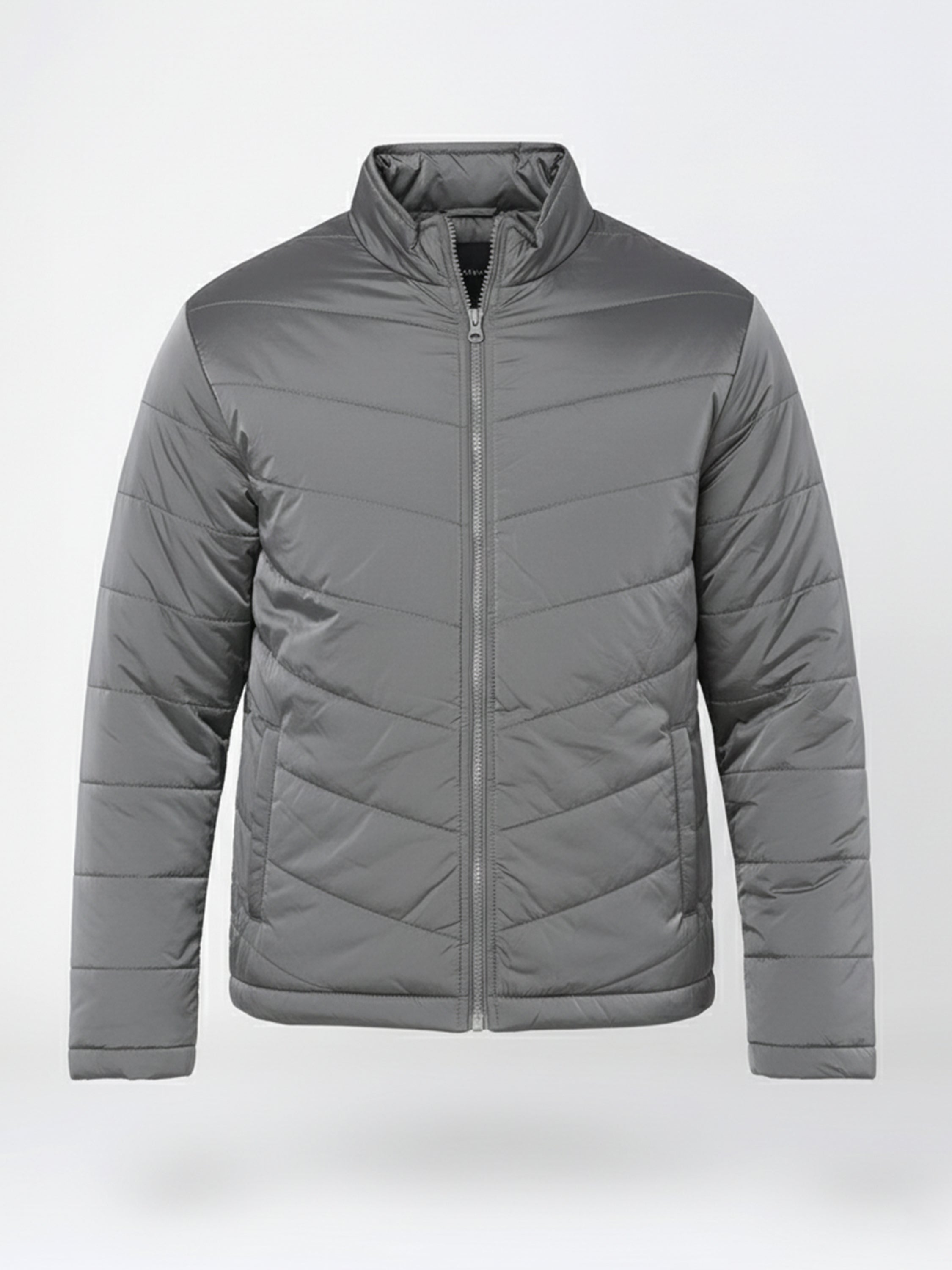 Highlander Men Charcoal Solid Puffer Jacket - Charcoal - Image 5