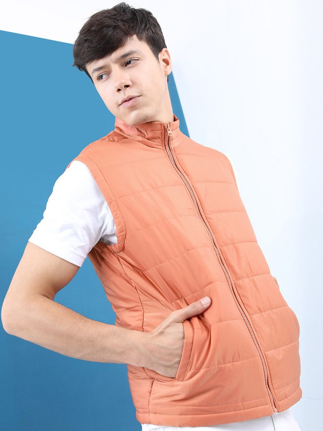Highlander Men Rust Solid Puffer Jacket - Rust - Image 6