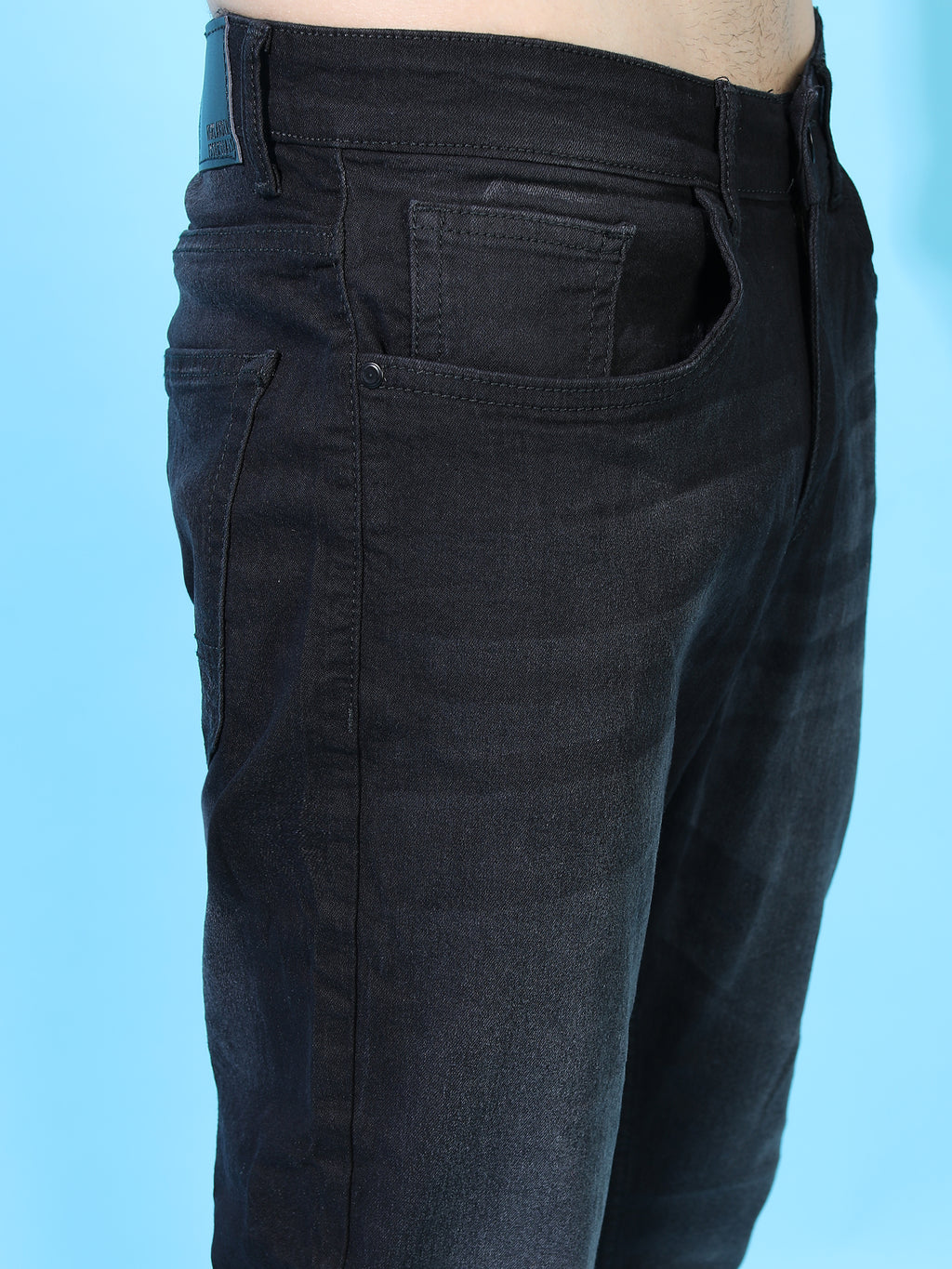 Highlander Men Black Tapered Fit Stretchable Jeans - Black - Image 4