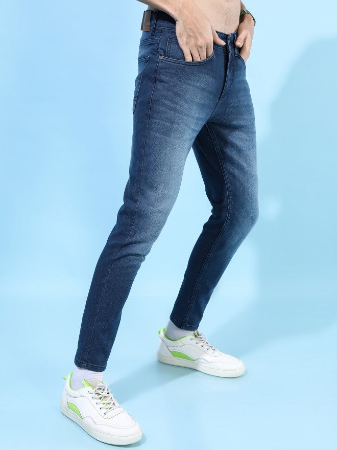 Highlander Men Indigo Tapered Fit Stretchable Jeans - Indigo - Image 6