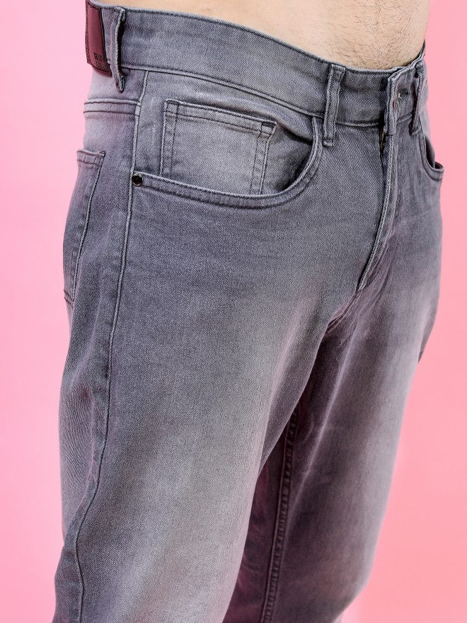 Highlander Men Grey Tapered Fit Stretchable Jeans - Grey - Image 4