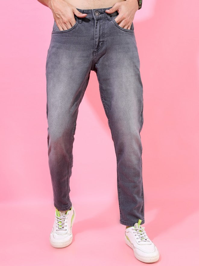 Highlander Men Grey Tapered Fit Stretchable Jeans - Grey - Image 5