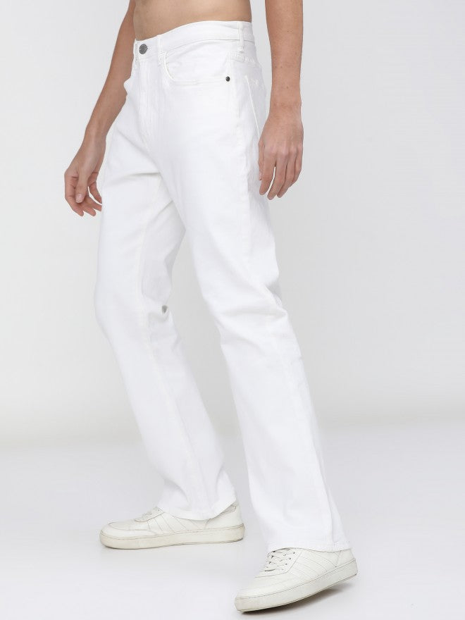 Highlander Men White Bootcut Stretchable Jeans - White - Image 2