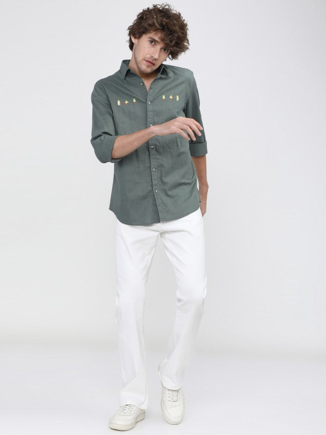 Highlander Men White Bootcut Stretchable Jeans - White - Image 5