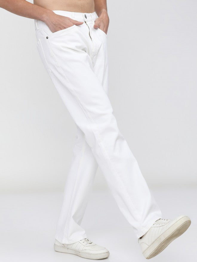 Highlander Men White Bootcut Stretchable Jeans - White - Image 6
