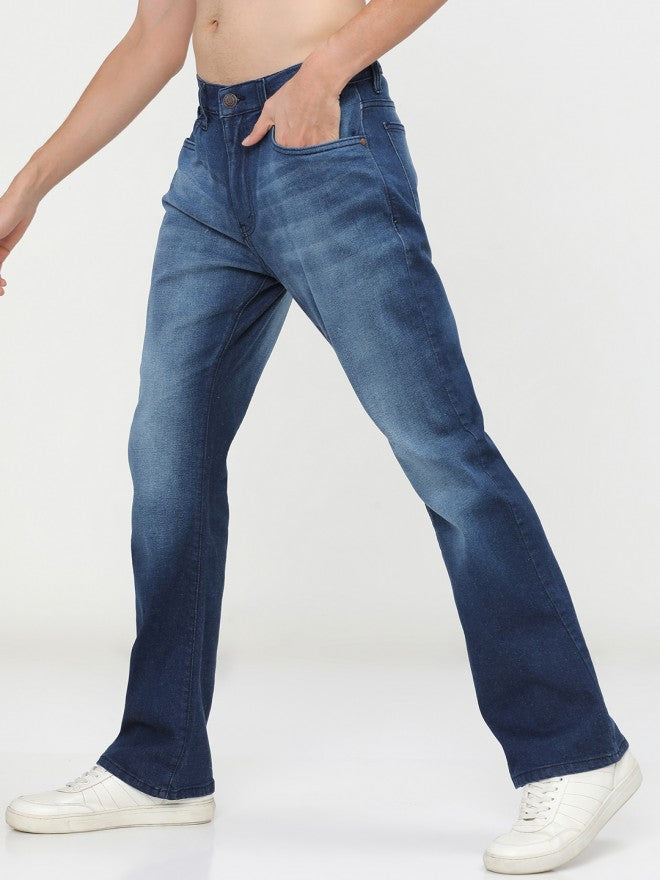 Highlander Men Blue Bootcut Stretchable Jeans - Blue - Image 2