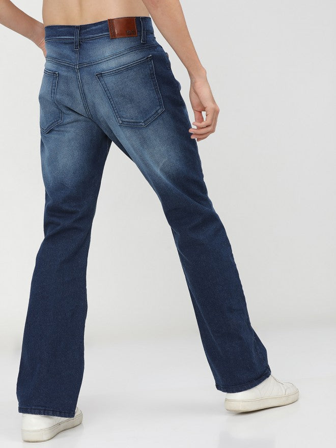 Highlander Men Blue Bootcut Stretchable Jeans - Blue - Image 3