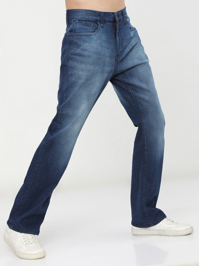 Highlander Men Blue Bootcut Stretchable Jeans - Blue - Image 6