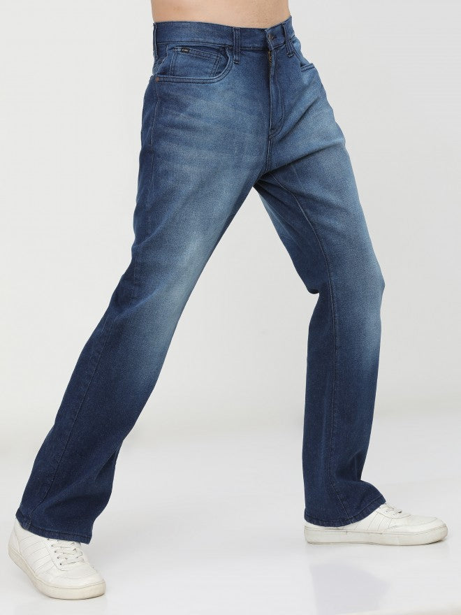 Highlander Men Blue Bootcut Stretchable Jeans - Blue - Image 8