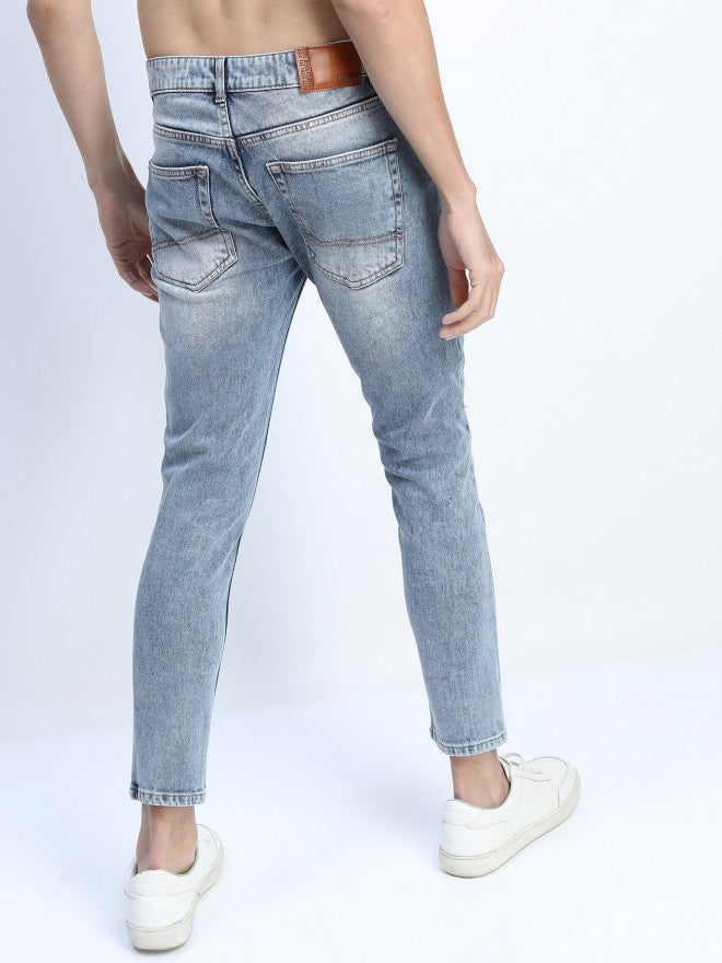 Highlander Men Blue Skinny Fit Highly Distressed Stretchable Jeans - Blue - Image 3
