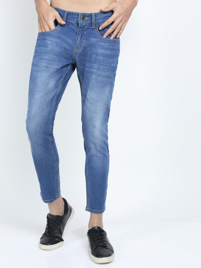 Highlander Men Blue Skinny Fit Stretchable Jeans - Blue - Image 4