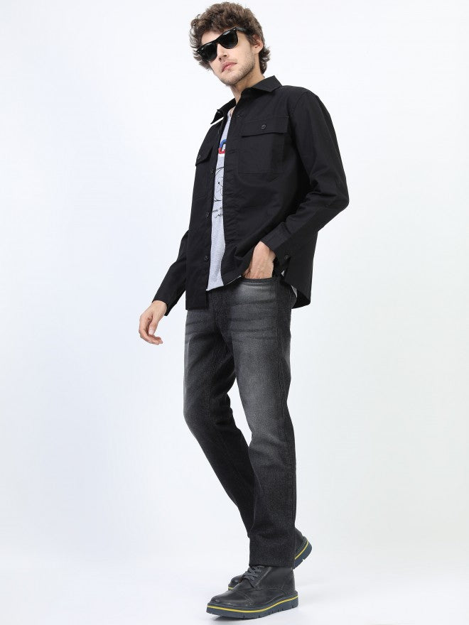 Highlander Men Grey Straight Fit Stretchable Jeans - Grey - Image 2