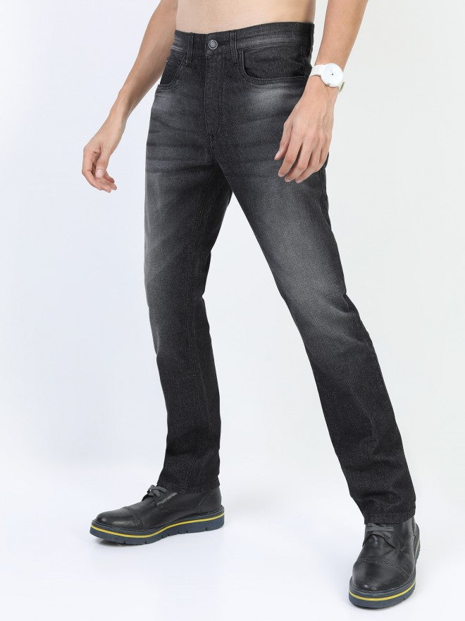 Highlander Men Grey Straight Fit Stretchable Jeans - Grey - Image 4