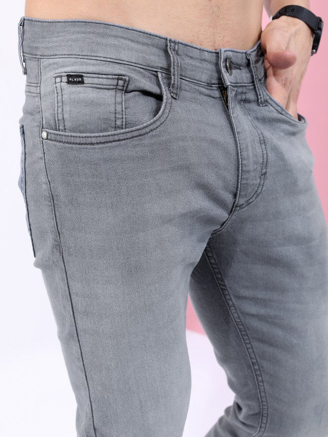 Highlander Men Grey Tapered Fit Stretchable Jeans - Grey - Image 5