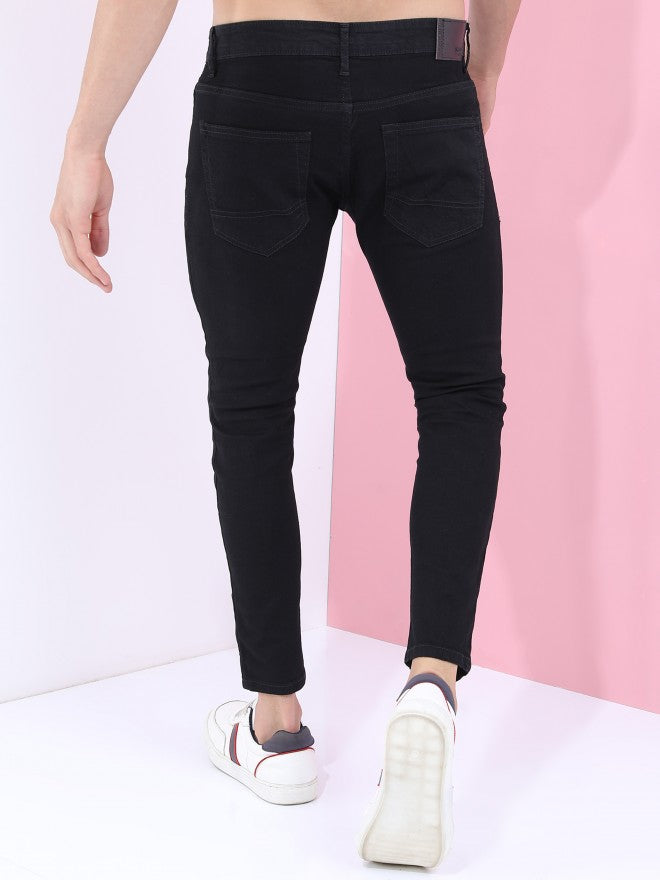 Highlander Men Black Skinny Fit Stretchable Jeans - Black - Image 3