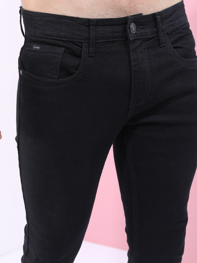 Highlander Men Black Skinny Fit Stretchable Jeans - Black - Image 5